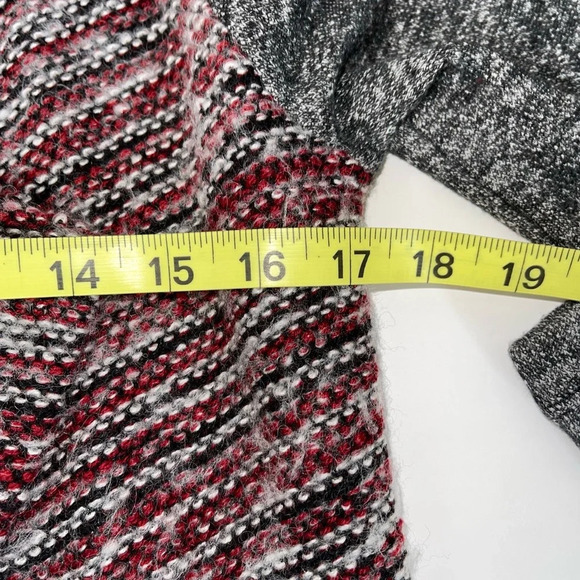 Lucky Brand Red & Gray Marled Knit Open Front Waterfall Cardigan Xsmall Women’s - Picture 9 of 13